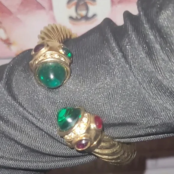 Vintage Ciner Cuff Bracelet Mogul Style Clamper UNSIGNED - Picture 10 of 12